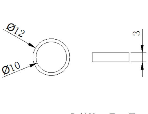 Diameter Ø12xØ10x3mm Piezoceramic Tube 100KHz With ISO 9001 Certification